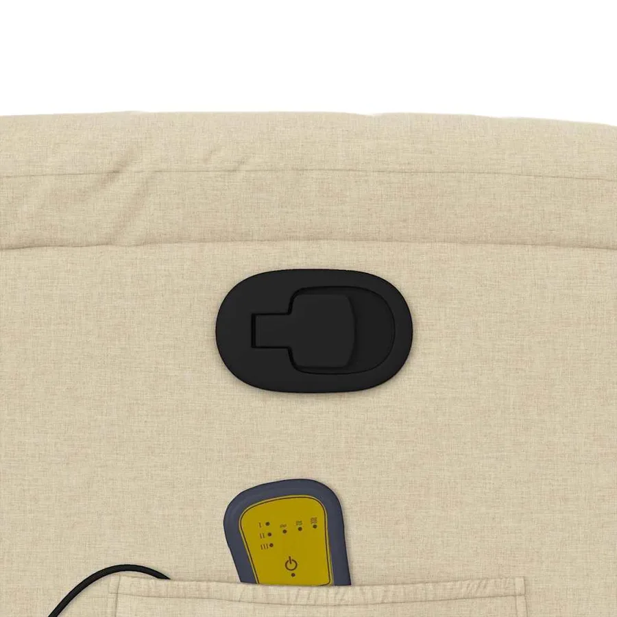 Fauteuil inclinable de massage Crème Tissu - 12