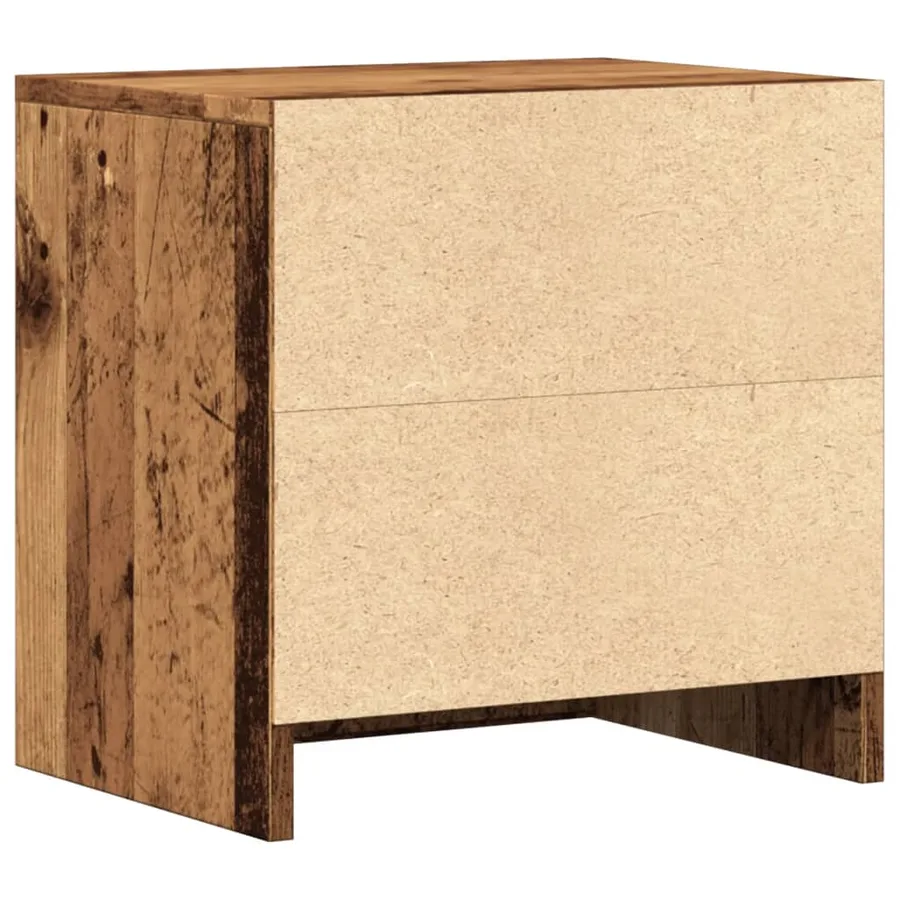 Tables de chevet 2 pcs vieux bois 40x30x40 cm bois d'ingénierie - 7