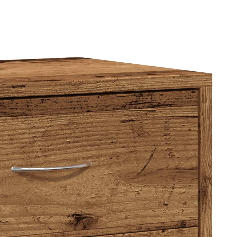 Tables de chevet 2 pcs vieux bois 40x30x40 cm bois d'ingénierie - 8