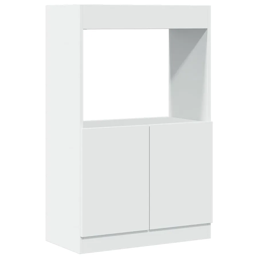 Buffet haut blanc 63x33x100 cm bois d'ingénierie - 2