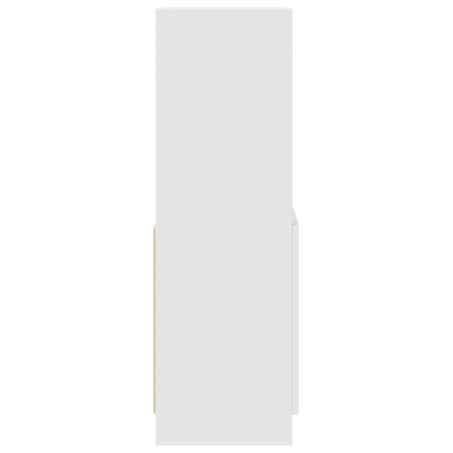 Buffet haut blanc 63x33x100 cm bois d'ingénierie - 6