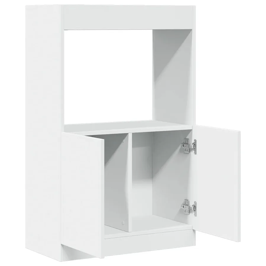 Buffet haut blanc 63x33x100 cm bois d'ingénierie - 8