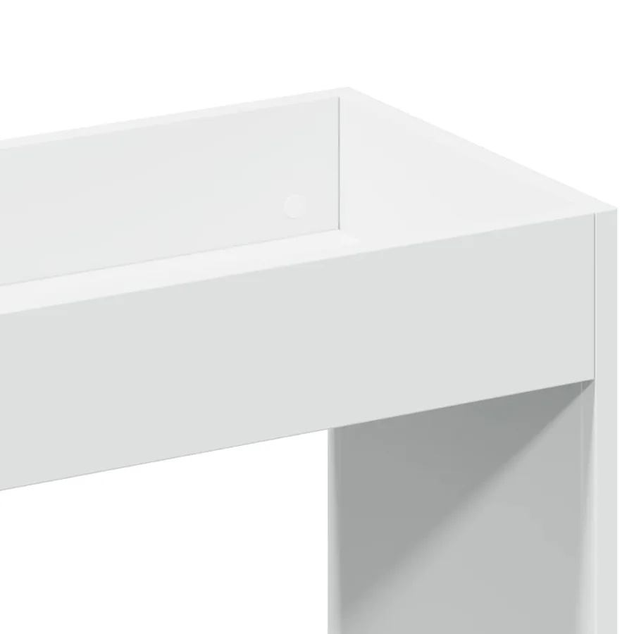 Buffet haut blanc 63x33x100 cm bois d'ingénierie - 9