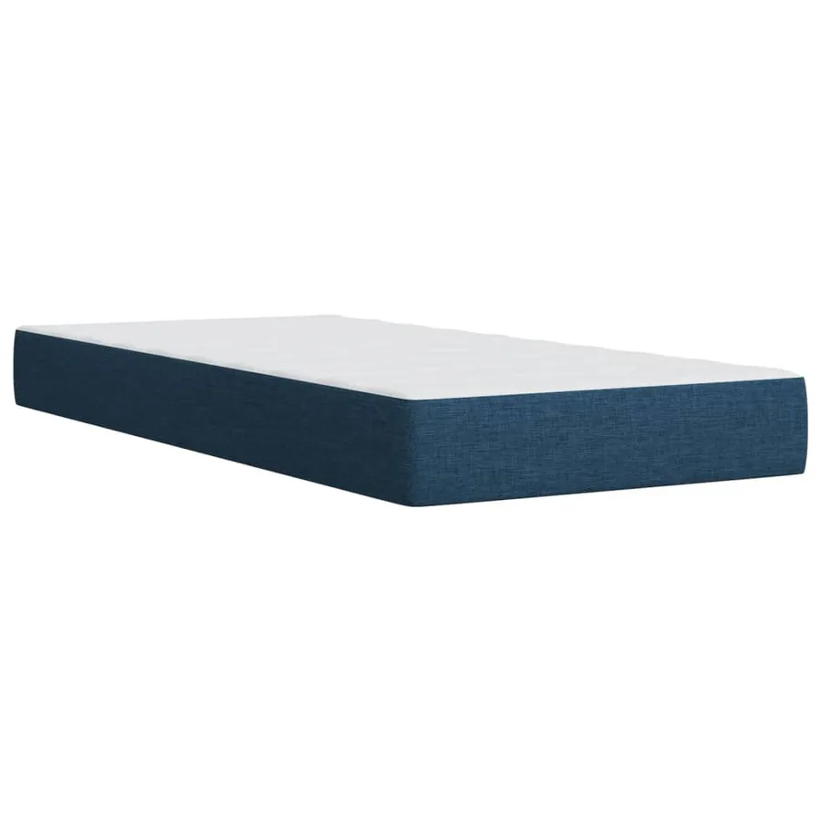 Sommier à lattes de lit avec matelas Bleu 100x200 cm Tissu - 10