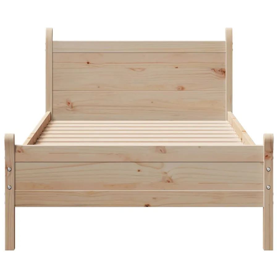 Cadre de lit sans matelas 90x200 cm bois de pin massif - 4