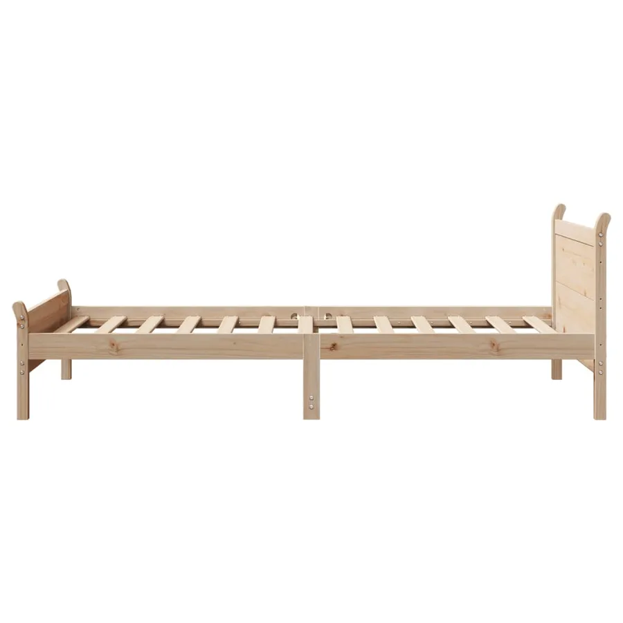 Cadre de lit sans matelas 90x200 cm bois de pin massif - 5