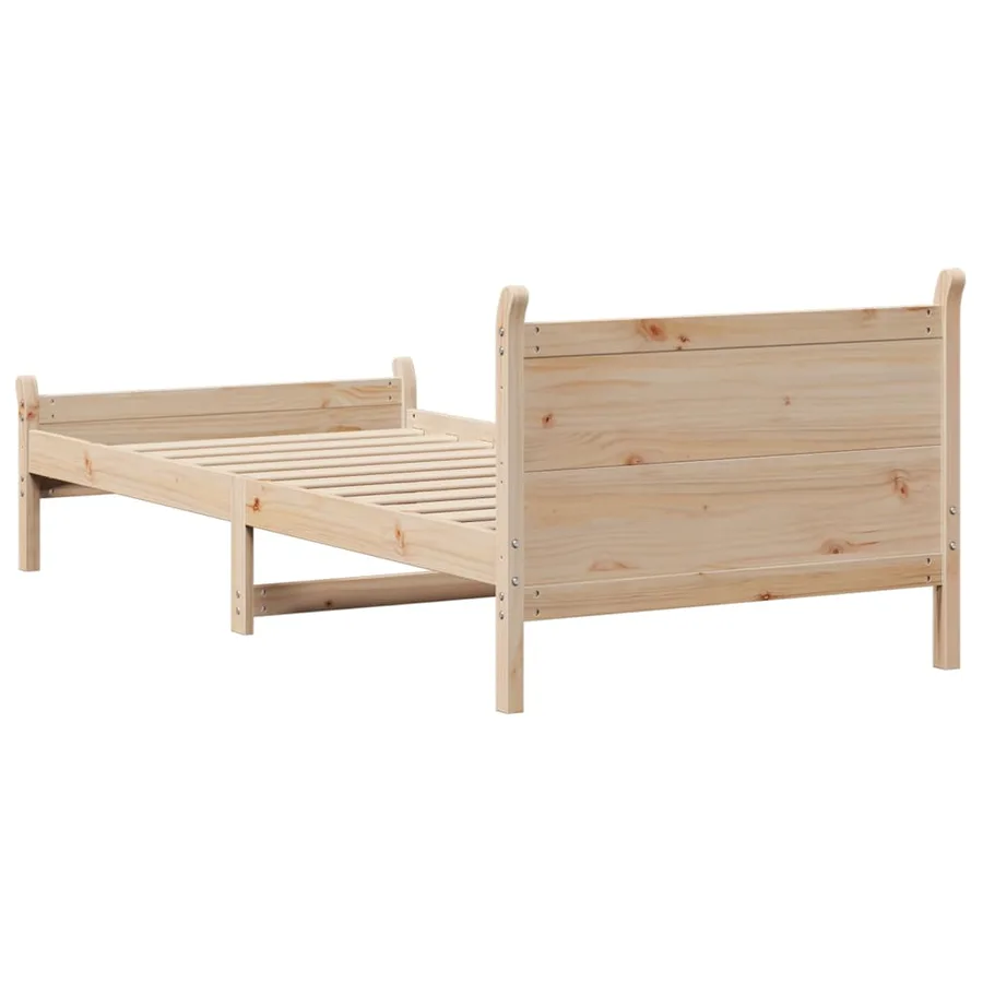 Cadre de lit sans matelas 90x200 cm bois de pin massif - 6