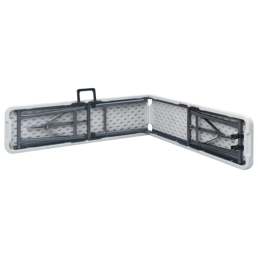 Bancs de jardin pliables lot de 2 180 cm PEHD Blanc - 4