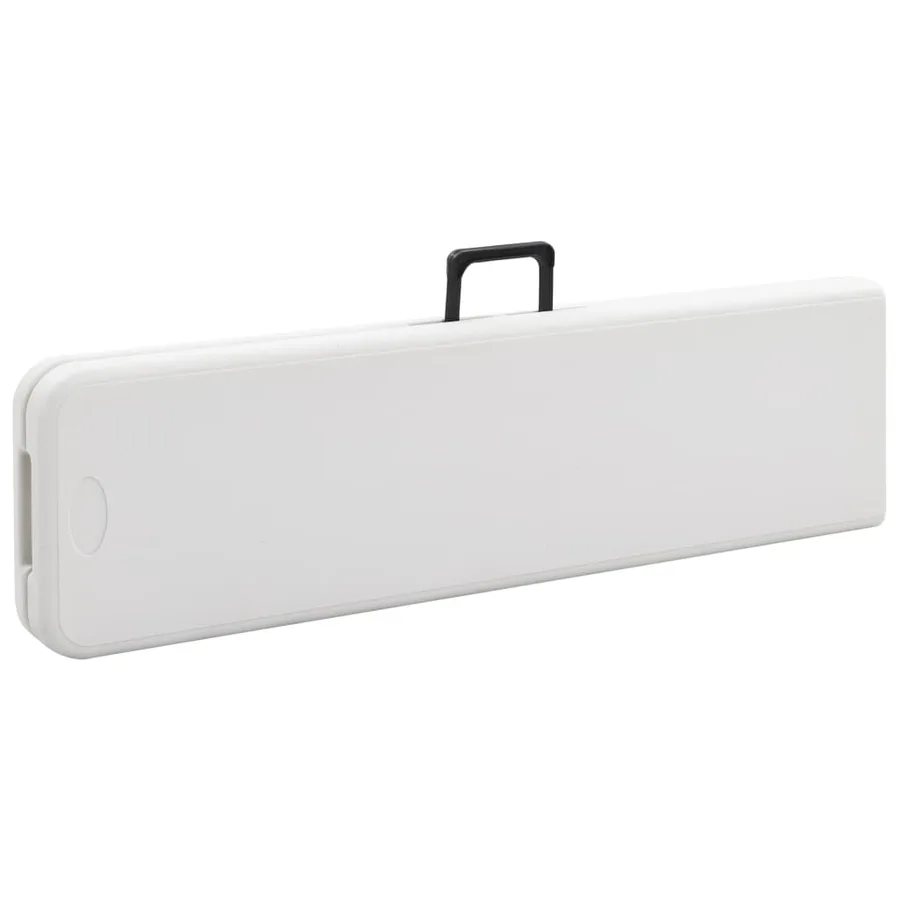 Bancs de jardin pliables lot de 2 180 cm PEHD Blanc - 5
