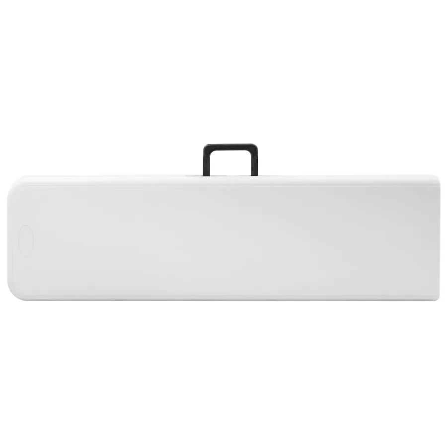 Bancs de jardin pliables lot de 2 180 cm PEHD Blanc - 6
