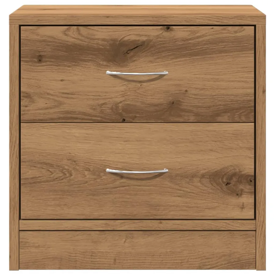 Tables de chevet 2 pcs chêne artisanal bois d'ingénierie - 4