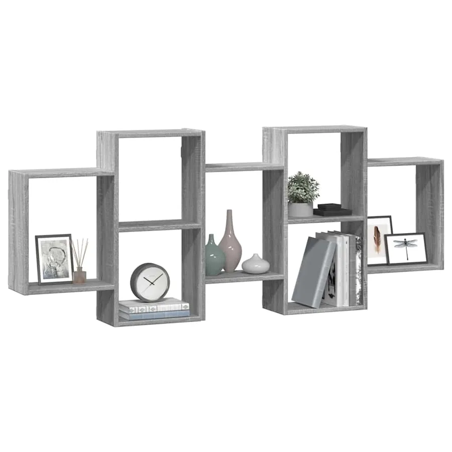 Étagère murale sonoma gris 159x18x65 cm bois d'ingénierie - 3