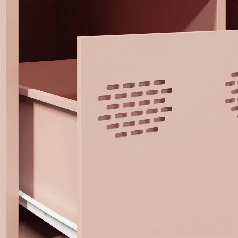 Meuble TV rose 68x50x43,5 cm acier laminé à froid - 10