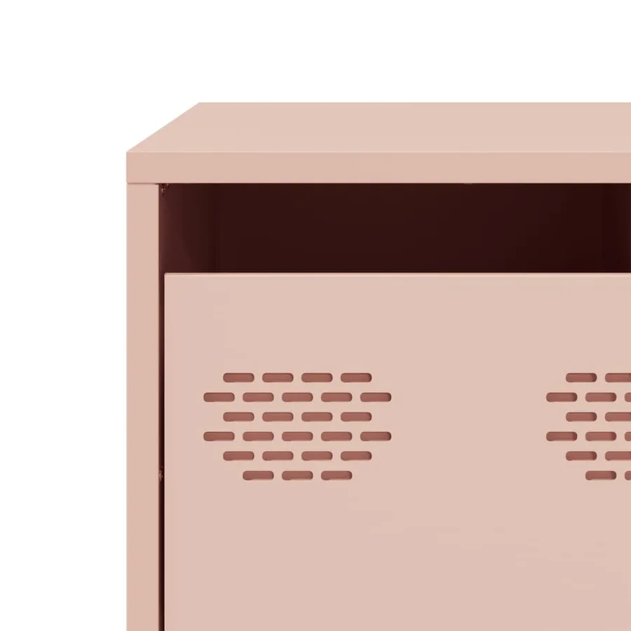 Meuble TV rose 68x50x43,5 cm acier laminé à froid - 11