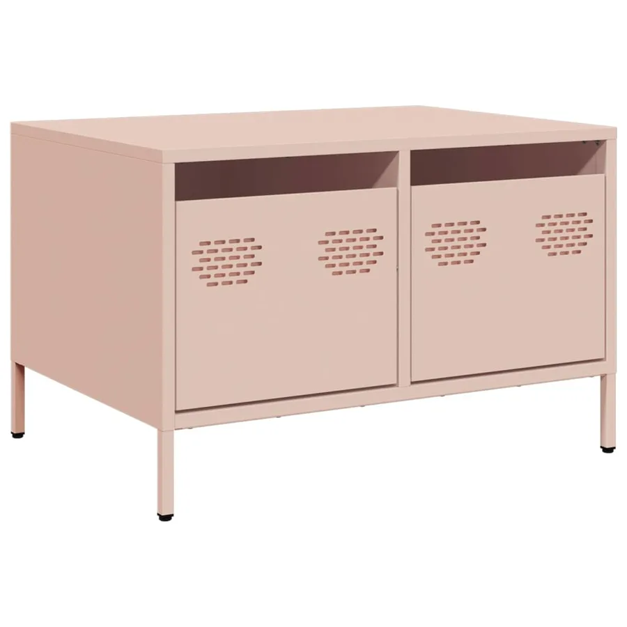 Meuble TV rose 68x50x43,5 cm acier laminé à froid - 2