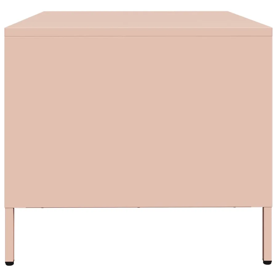 Meuble TV rose 68x50x43,5 cm acier laminé à froid - 7