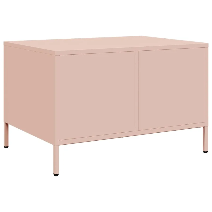Meuble TV rose 68x50x43,5 cm acier laminé à froid - 8