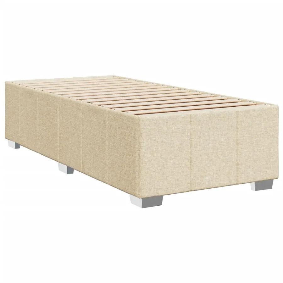 Sommier à lattes de lit avec matelas Crème 100x200 cm Tissu - 10