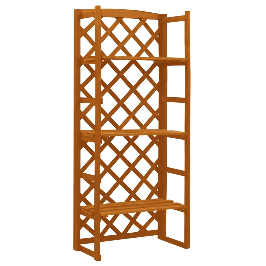 Support de plantes et treillis Orange 60x30x140cm Bois de sapin