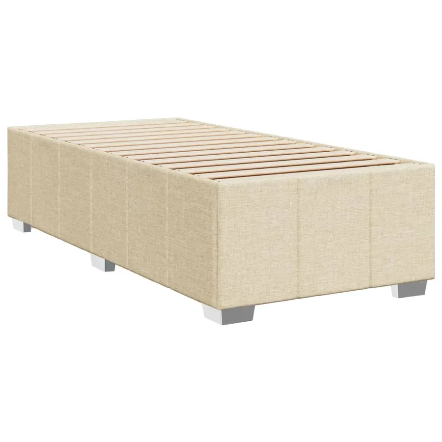 Sommier à lattes de lit avec matelas Crème 100x200 cm Tissu - 10