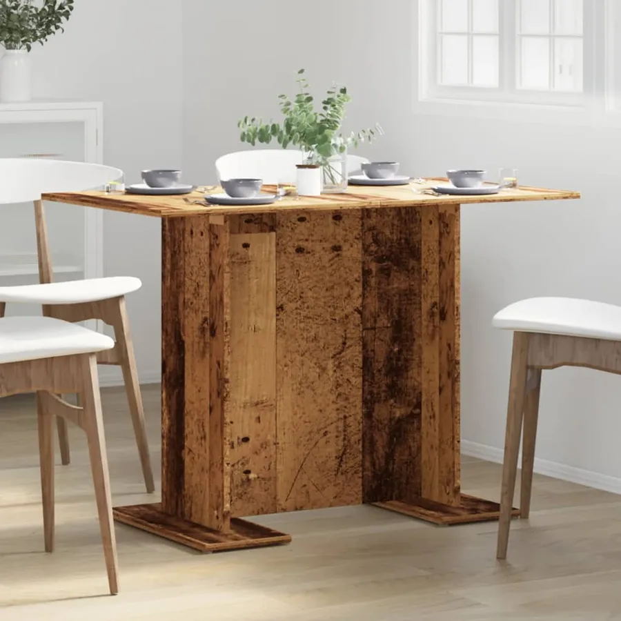 Table à manger vieux bois 110 x 60 x 75 cm bois ingénierie - 4