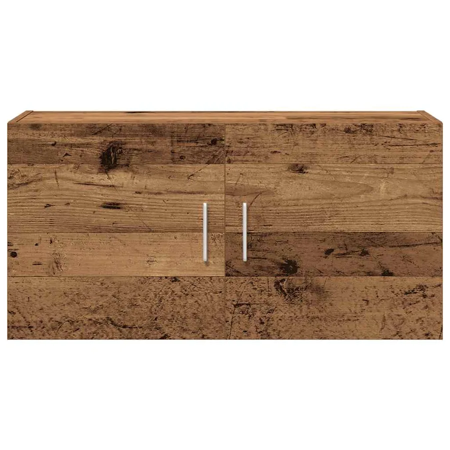 Meuble mural vieux bois 80x39x40 cm bois d'ingénierie - 4