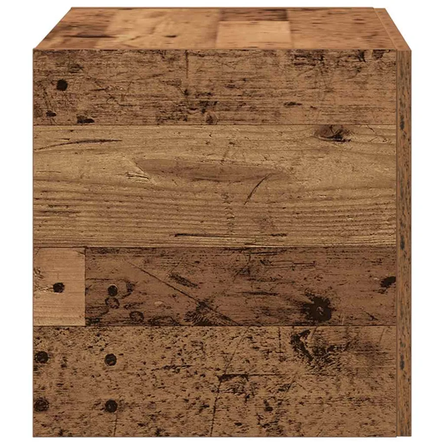 Meuble mural vieux bois 80x39x40 cm bois d'ingénierie - 6