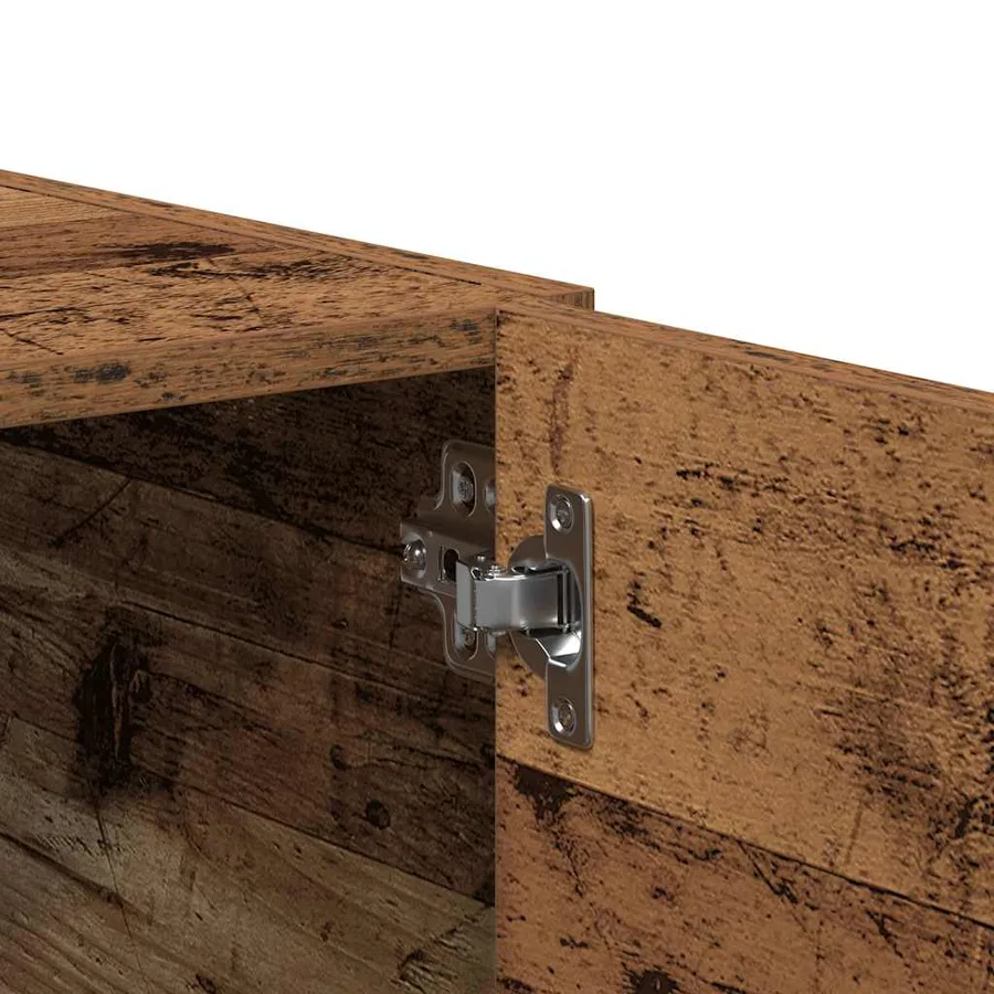 Meuble mural vieux bois 80x39x40 cm bois d'ingénierie - 8