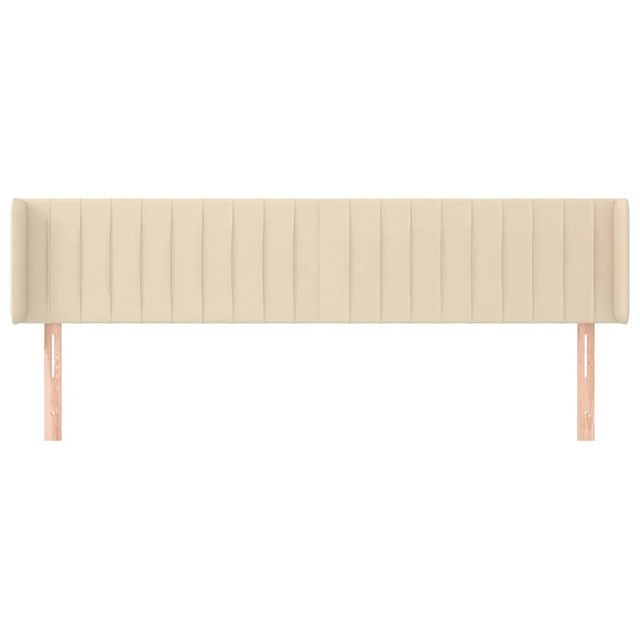 Tête de lit avec oreilles Crème 163x16x78/88 cm Tissu - 3