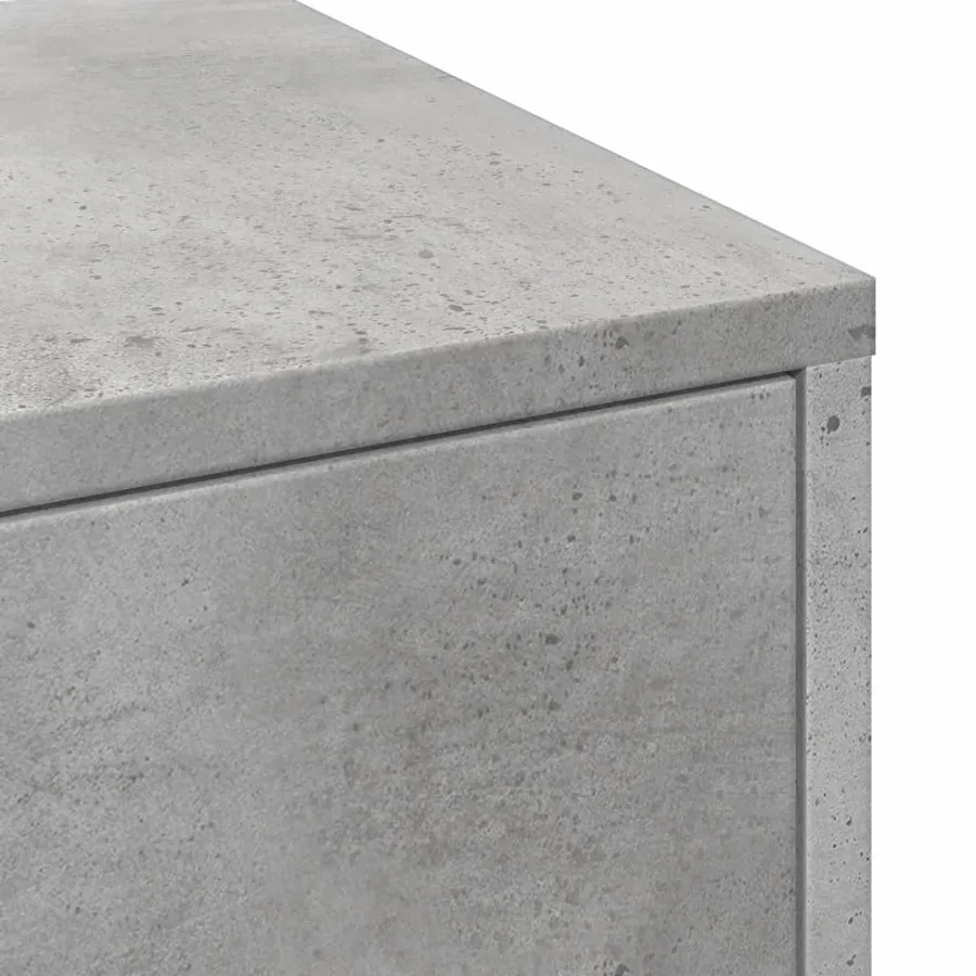 Armoire de salle de bain étroite avec roulettes gris béton - 9