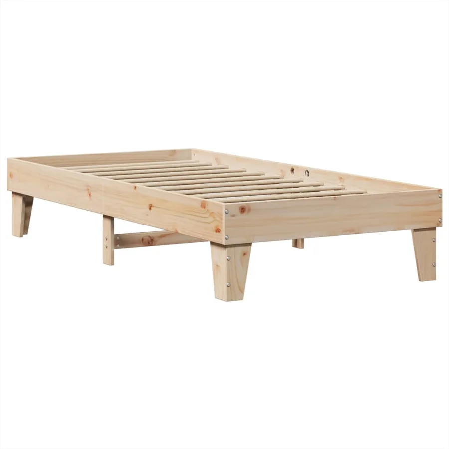 Cadre de lit sans matelas 90x200 cm bois de pin massif - 6