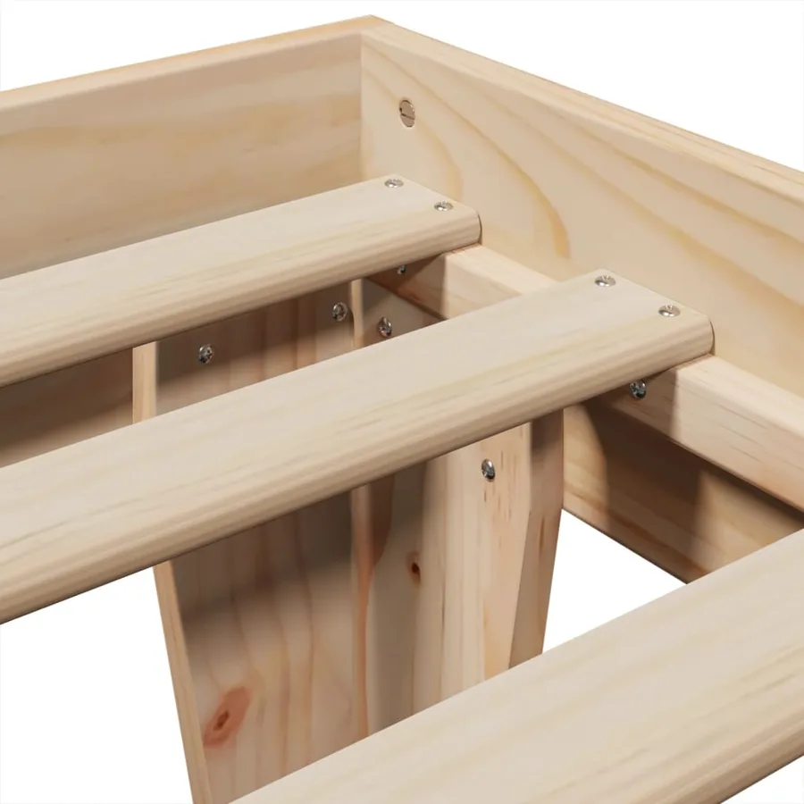 Cadre de lit sans matelas 90x200 cm bois de pin massif - 7