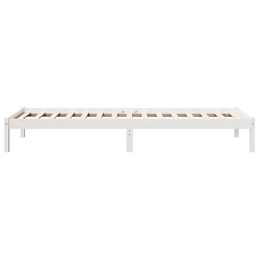 Cadre de lit extra long sans matelas 100x210 cm bois massif pin - 5