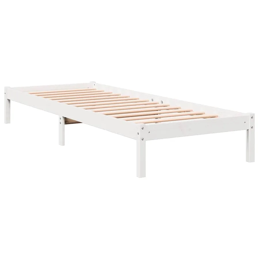 Cadre de lit extra long sans matelas 100x210 cm bois massif pin - 6