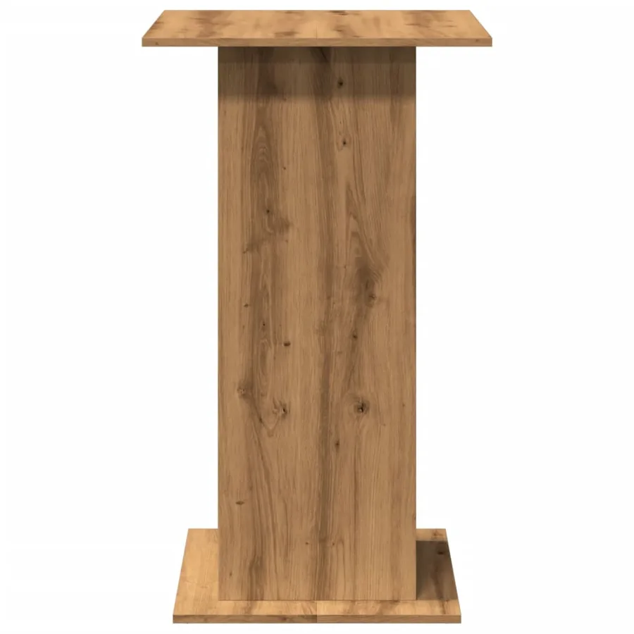 Table de bar avec rangement chêne artisanal bois d’ingénierie - 5