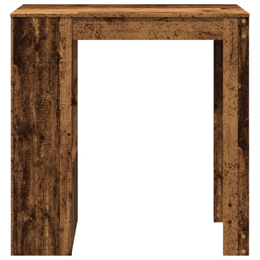 Table de bar avec étagères vieux bois bois d'ingénierie - 4