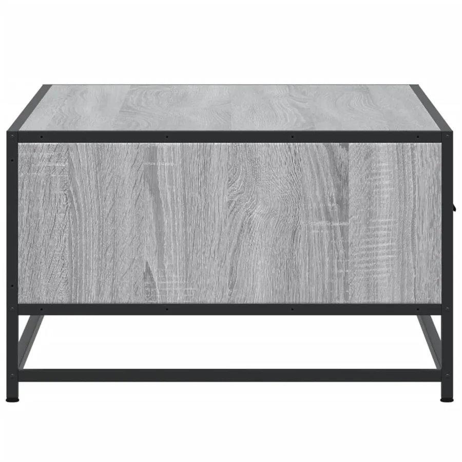 Table basse sonoma gris 90x57x35 cm bois d'ingénierie et métal - 6