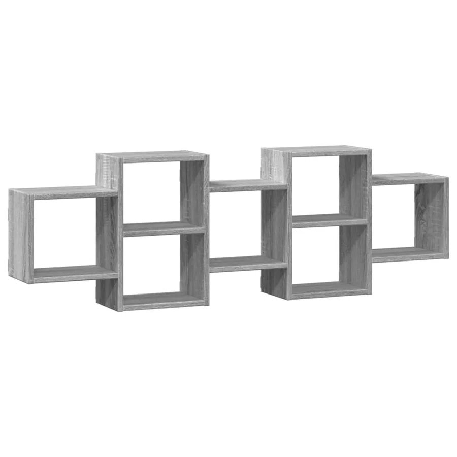 Étagère murale sonoma gris 129x18x42 cm bois ingénierie - 2