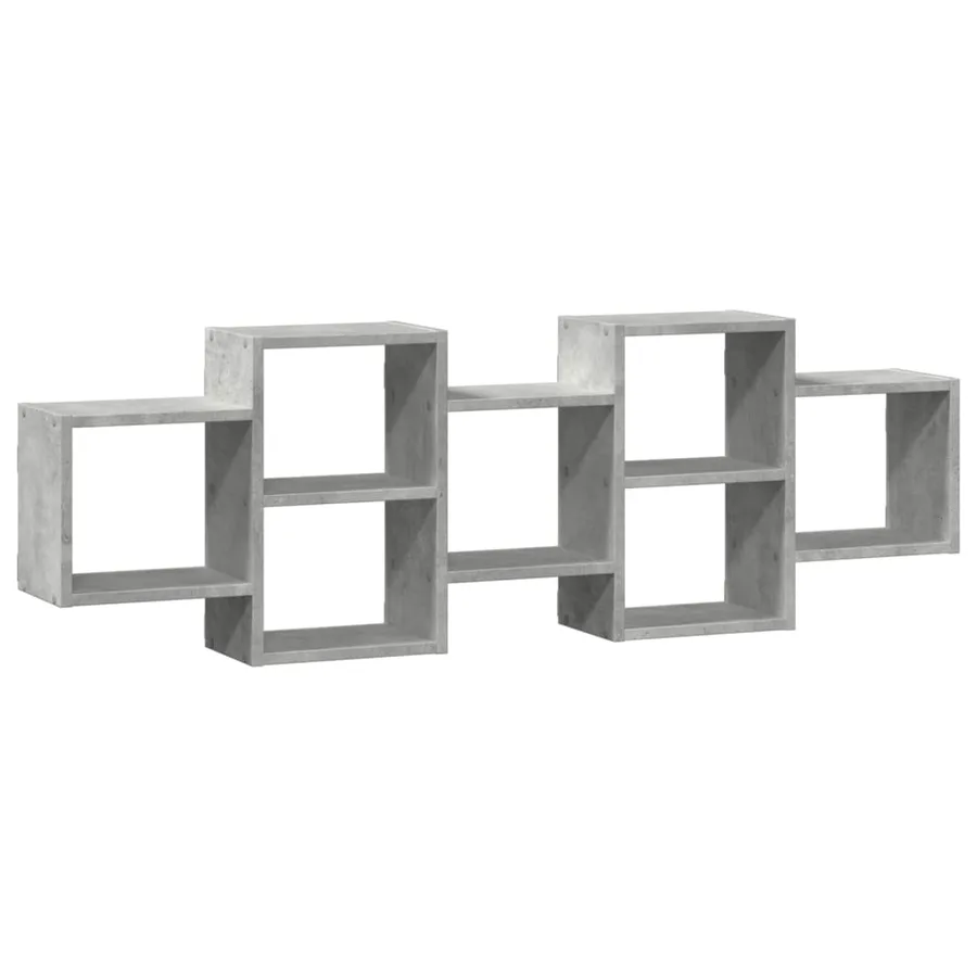 Étagère murale gris béton 129x18x42 cm bois d'ingénierie - 2