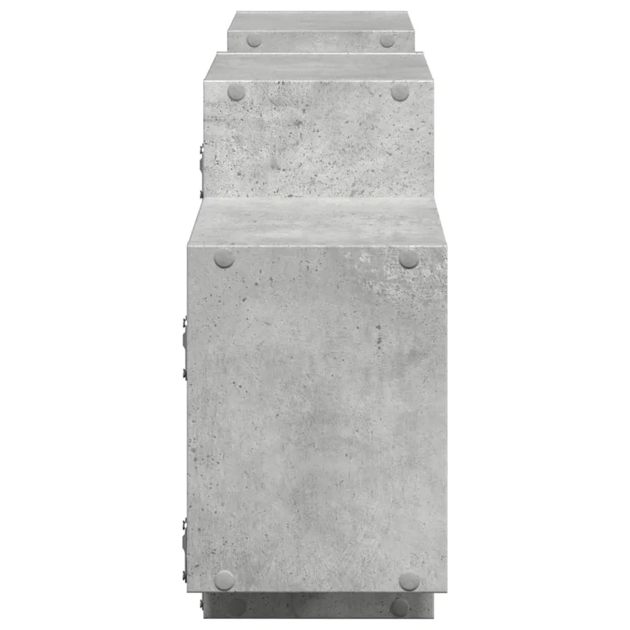 Étagère murale gris béton 129x18x42 cm bois d'ingénierie - 5