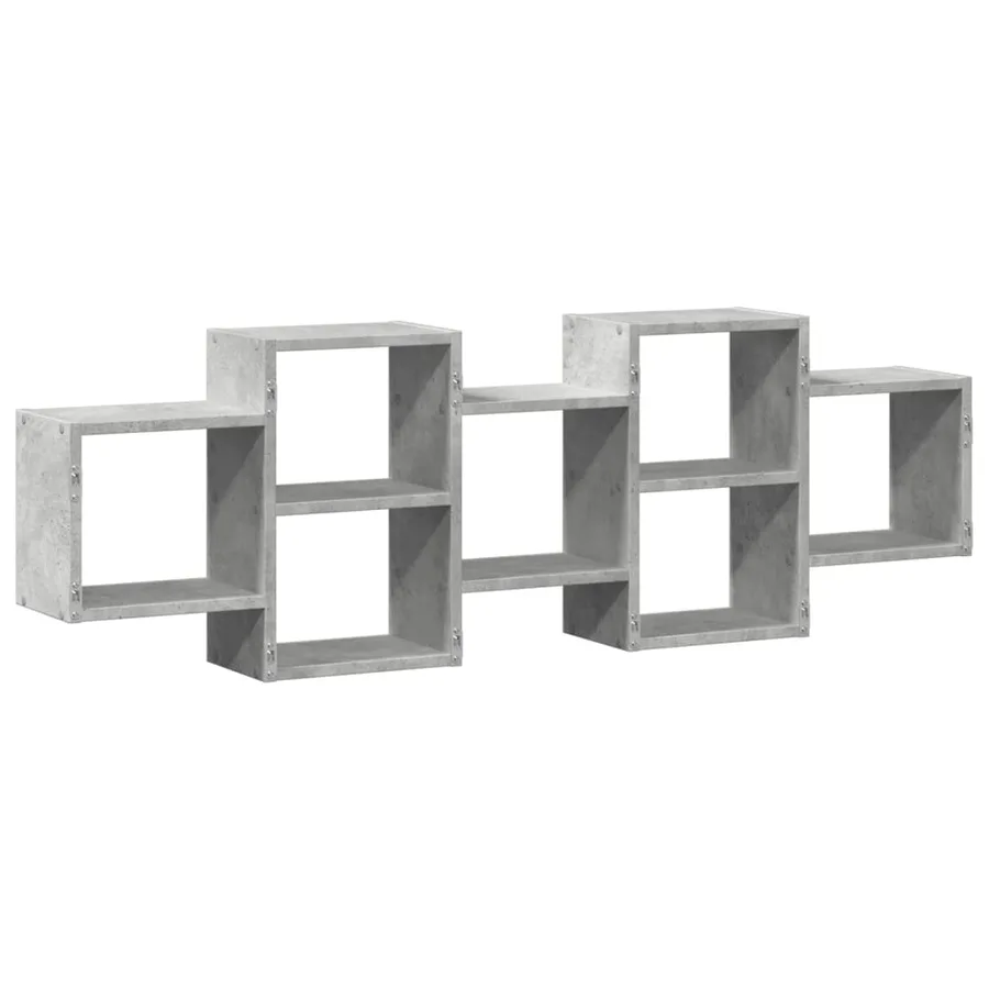 Étagère murale gris béton 129x18x42 cm bois d'ingénierie - 6