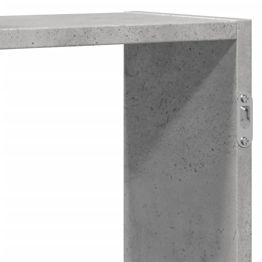 Étagère murale gris béton 129x18x42 cm bois d'ingénierie - 8