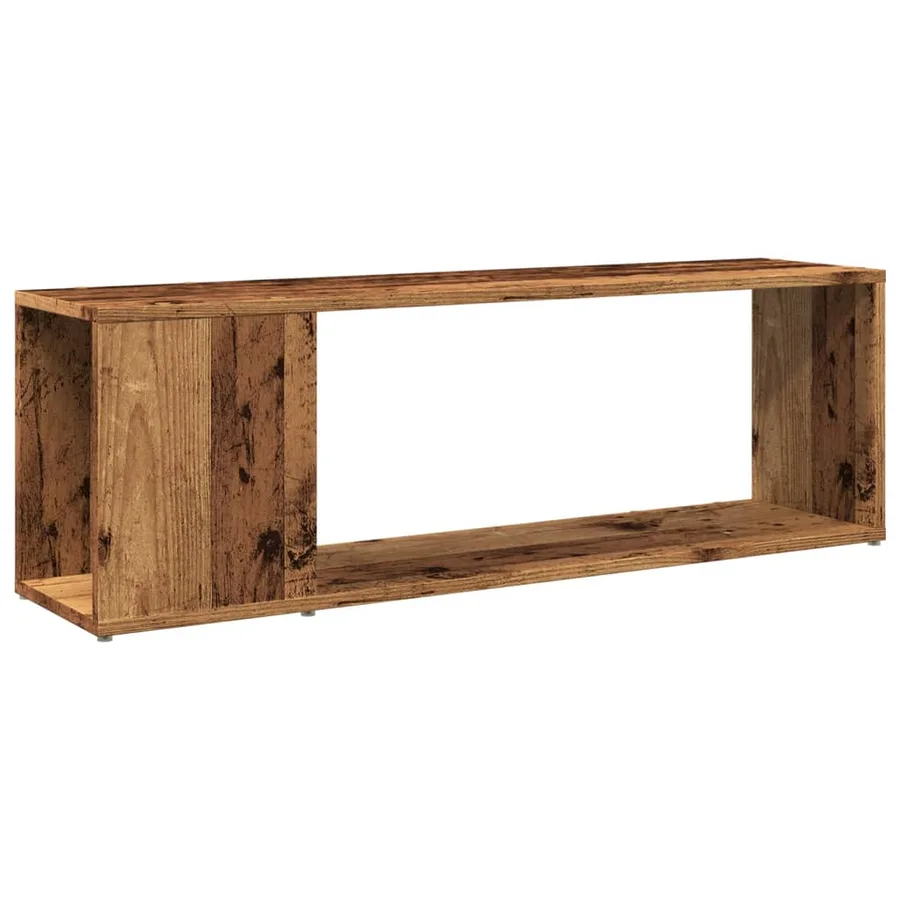 Meuble TV vieux bois 100x24x32 cm bois d'ingénierie - 2