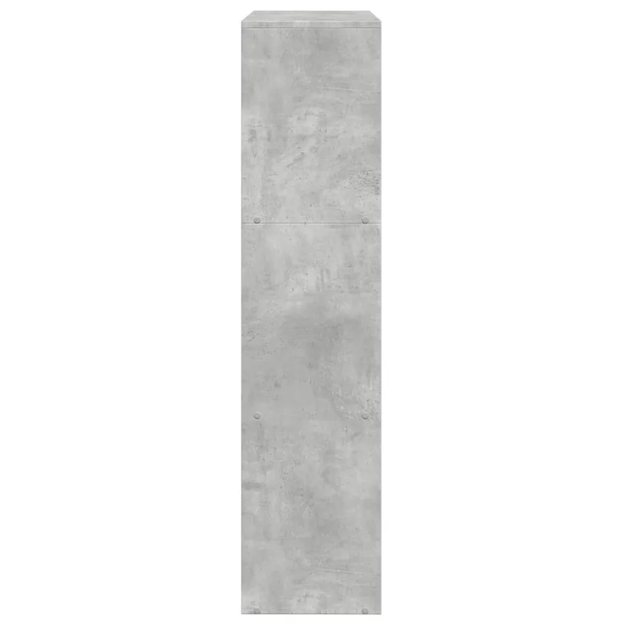 Étagère séparatrice de pièce 3 niveaux gris béton 123x29x123 cm - 6