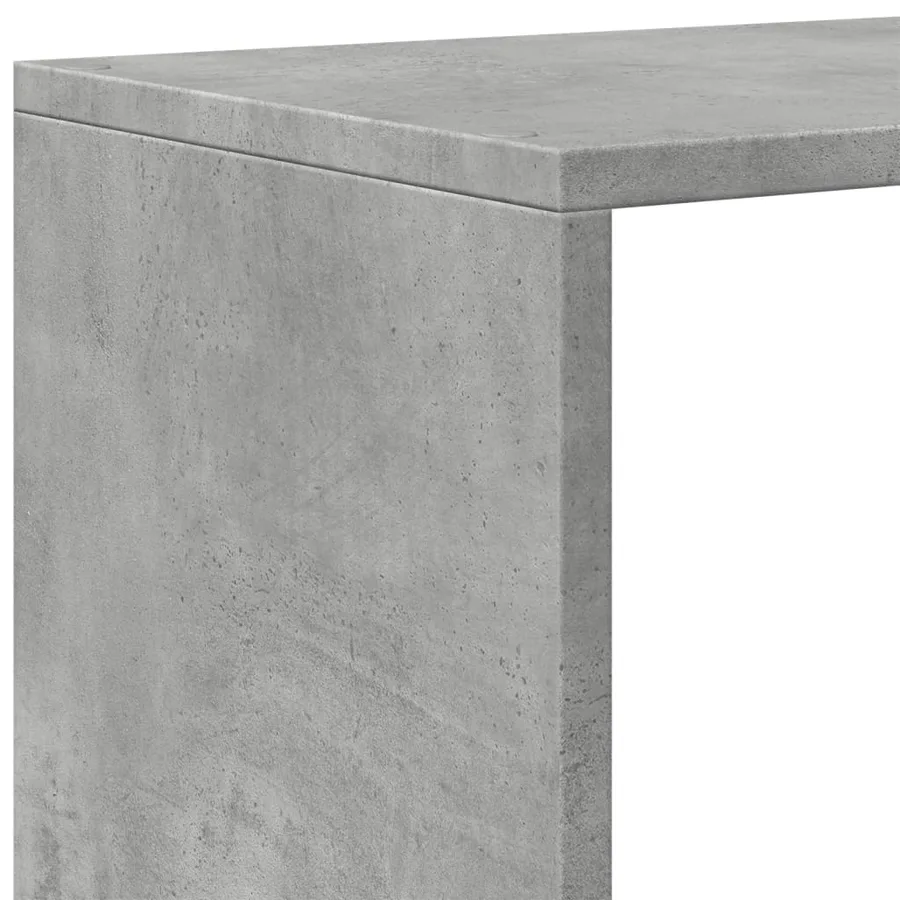 Étagère séparatrice de pièce 3 niveaux gris béton 123x29x123 cm - 9