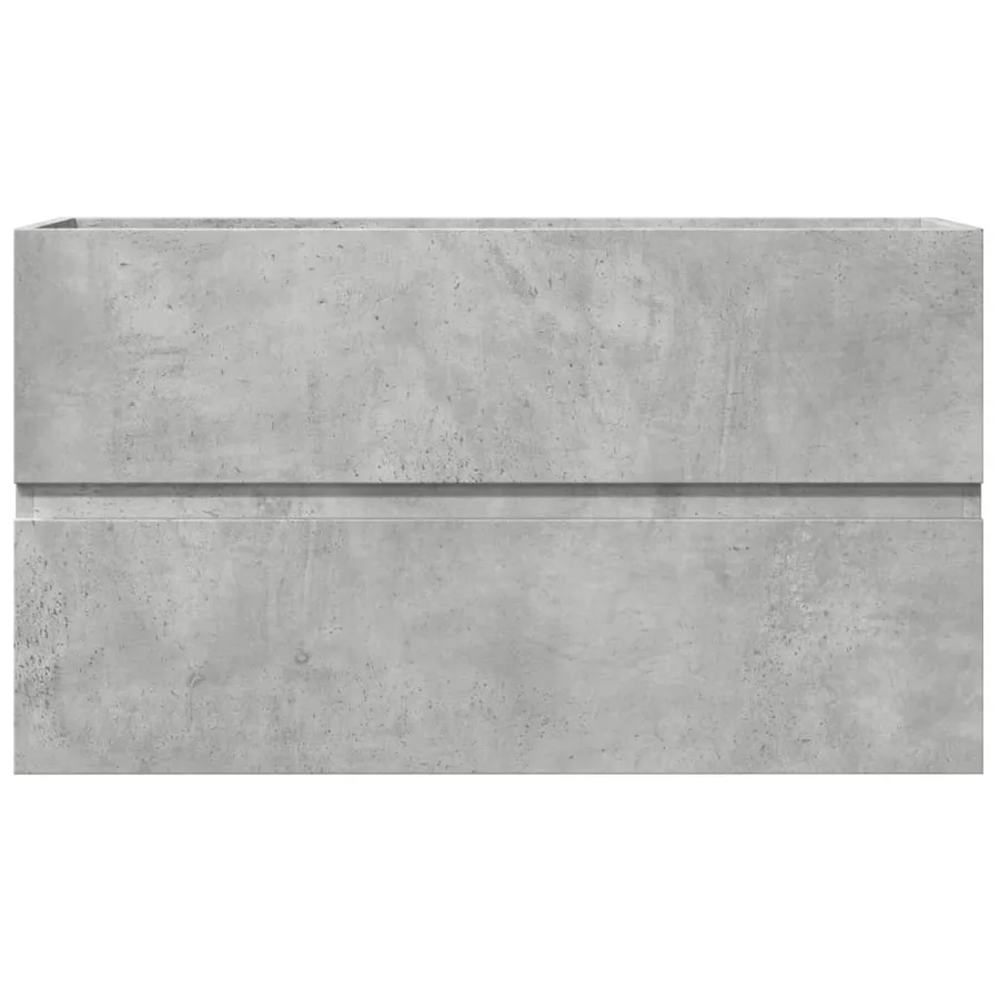 Armoire d'évier Gris béton 90x38,5x45 cm Aggloméré - 4