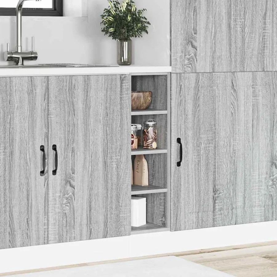 Meuble bas "Riga" Gris Sonoma 20 x 44,5 x 81,5 cm Bois d'ingénierie - 3