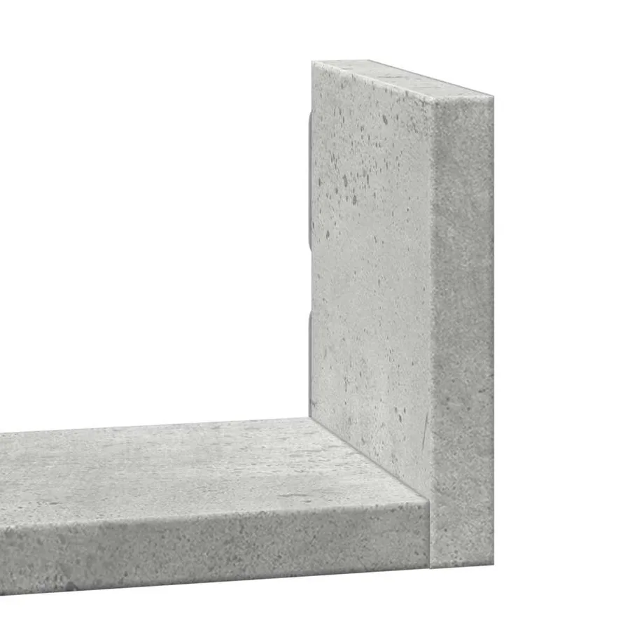 Étagères murales 3 pcs gris béton bois d'ingénierie - 7