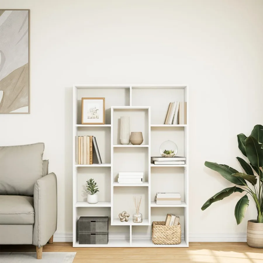 Bibliothèque blanc 102x29x143 cm bois d'ingénierie - 3