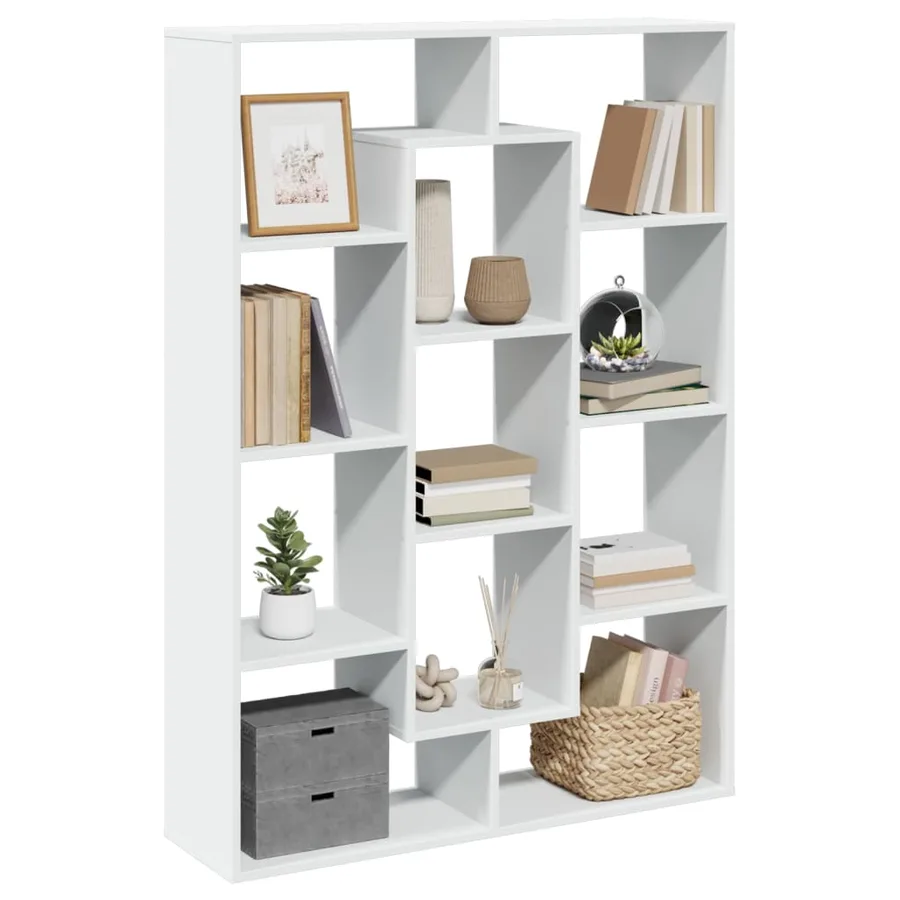 Bibliothèque blanc 102x29x143 cm bois d'ingénierie - 4
